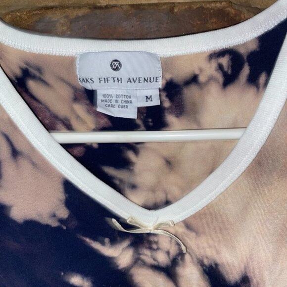 Saks Fifth Avenue Custom Bleach Dyed Tank Top Women's Size Medium - Picture 4 of 6